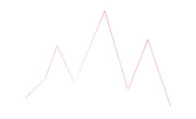 Pink ink pen line, underline, isolated on transparent background. Simple ink pen scribble effect. Suitable for business and school presentation design.