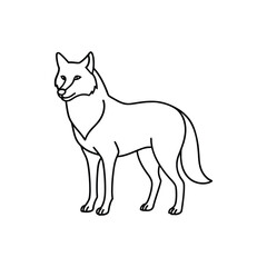 Obraz premium wolf line art