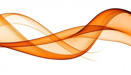 Naklejka premium Abstract orange wavy lines on white background