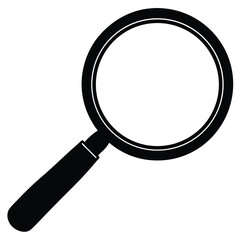Psychologist element isolated magnifying glass on white background