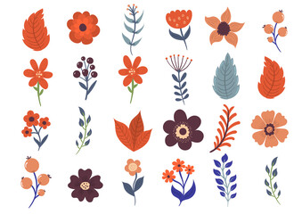 PNG spring flower wax children charcoal scribble cute easter blue red leaf garden paint grass scandinavian isolated set vector drawn childish colours board plant nature summer pattern soft.

