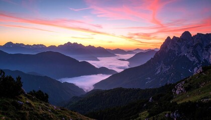 Mountain sunrise vista