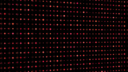 Abstract motion graphic background, multicolored flickering or blink dots on black background