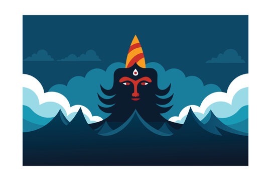 Stormy Sea Awakens Vasuki from the Depths