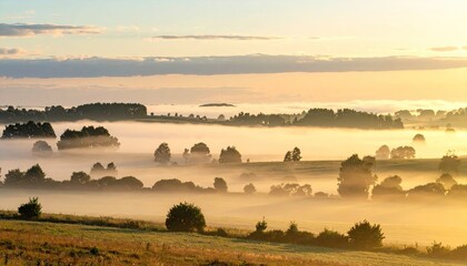 Misty morning landscape