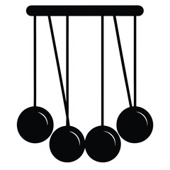 Psychologist element isolated newton s cradle on white background