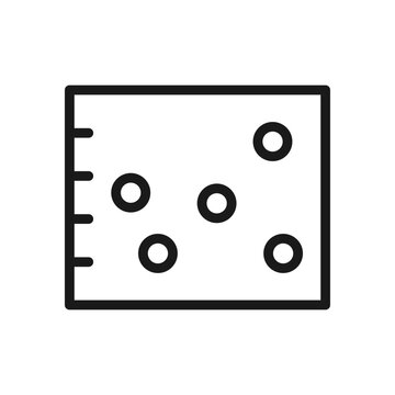 Vector illustration of a Scatter Diagram in line style isolated in white background. Modern and minimalist chart illustration