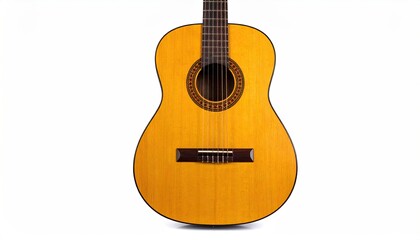 Obraz premium Acoustic guitar, front view