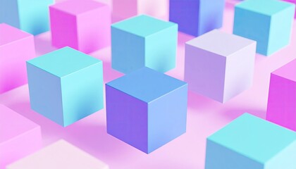 Obraz premium Abstract pastel colored cubes