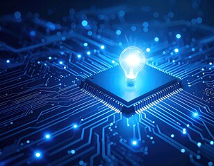 Circuit board with lightbulb, technology