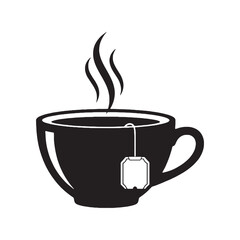 The calm within the cup – Tea silhouette shaped in smooth Tea vector – Tea illustration

