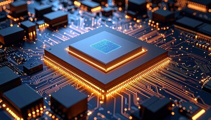 Advanced CPU on circuit board (1)