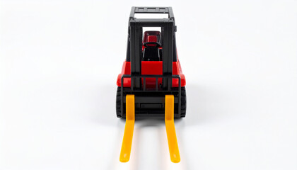 Fototapeta premium Futuristic Forklift Isolated on Clean White Background for Modern Warehouse Logistics Innovative Material Handling or Advanced Industrial Equipment