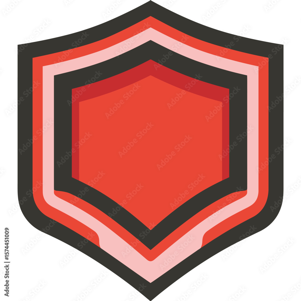 Poster abstract shield shape layers display graphic design element vector illustration