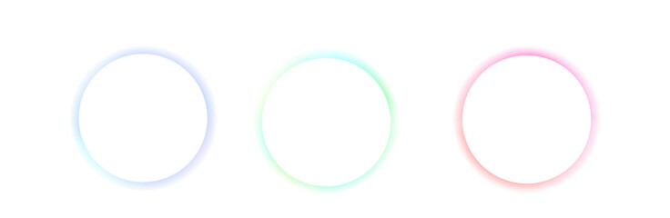 Neon Light Circle with Soft Shadow png
