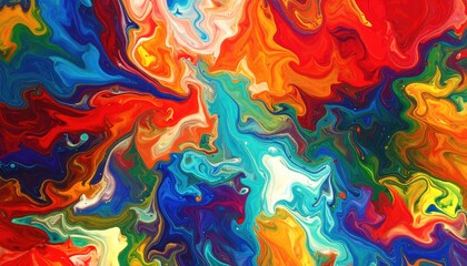 Abstract vibrant colors swirling