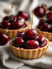miniature_cherry_fruit_tartlets_with_glossy_cherry