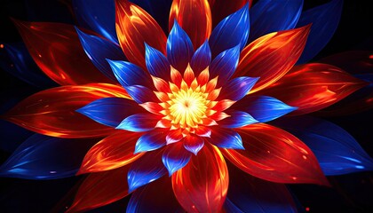Abstract vibrant flower