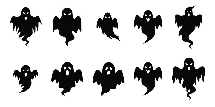 vector silhouettes of gost