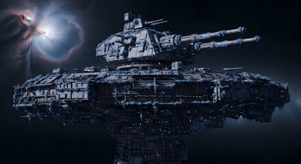 Futuristic war machine illustration