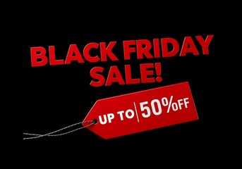 Fototapeta premium Black friday sale with up to 50 off