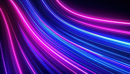 Abstract vibrant neon lines
