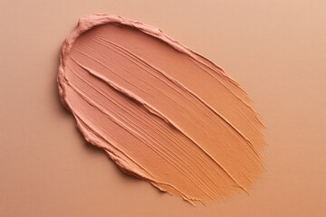 Neutral Tone Matte Clay Smear Texture with Pink and Orange Gradient