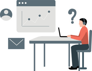 The boy is confused about missing graph