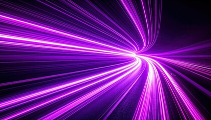Abstract vibrant purple light streaks