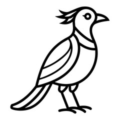Bird Outline Vector Icon