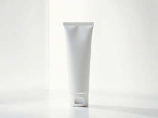 white tube of cream isolated on white