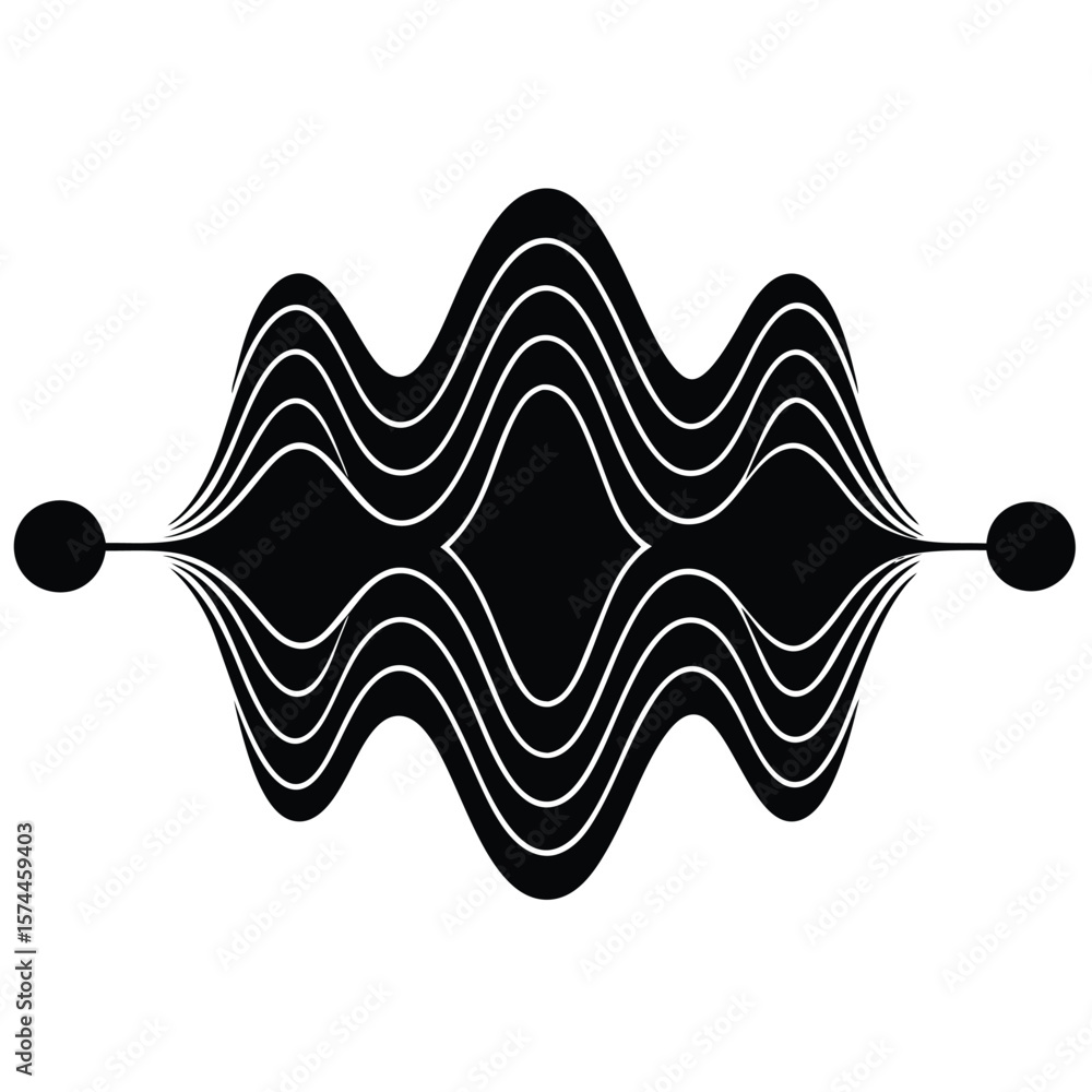 Poster psychologist element isolated wave particle duality on white background