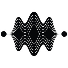 Psychologist element isolated wave particle duality on white background