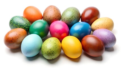 A collection of colorful easter eggs