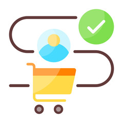 Customer Journey Flat Style Icon