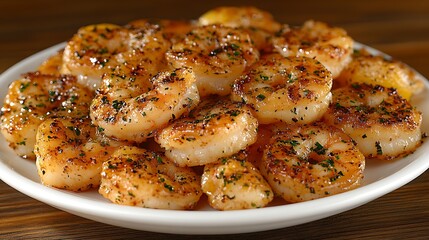 Roasted shrimp seasoned with herbs and spices.