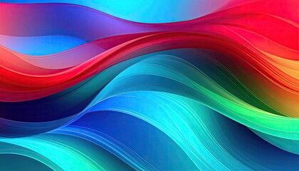 Abstract vibrant wavy colors