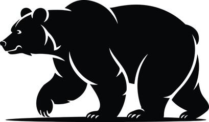 Black bear walking profile animal wildlife