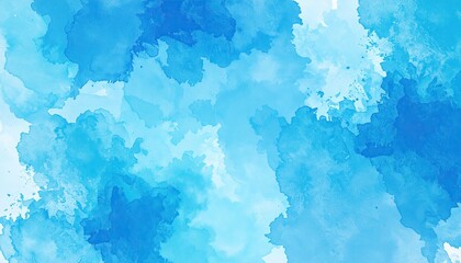 Abstract watercolor background of light blue shades