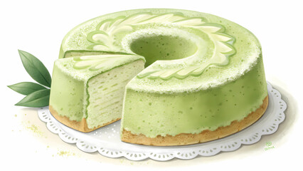 Delicious matcha chiffon cake recipe perfect for dessert or afternoon tea sweet treat baking ideas