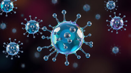 Scientific visualization of disease virus bacteria covid background wallpaper