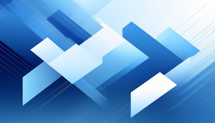 blue white abstract geometric presentation background with rectangle and square shapes