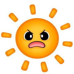 Angry face Sun