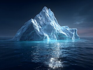 Majestic iceberg floating in the arctic ocean landscape scenic antarctica view