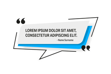 Minimalist speech bubble icon with quotation marks and placeholder text, ideal for topics like communication, feedback, dialogue, or testimonials.