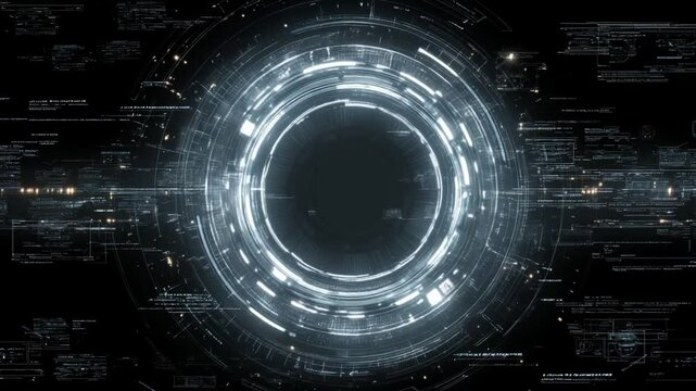 Technological Sphere: An intricately detailed futuristic sphere, radiating an aura of cutting-edge technology with a mesmerizing dark core.