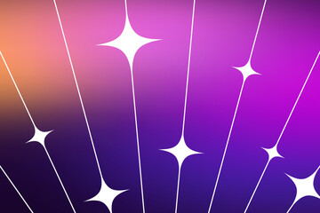 Radiant abstract background with starbursts and glowing lines on a vibrant orange-purple gradient, symbolizing energy, celebration, and creativity.