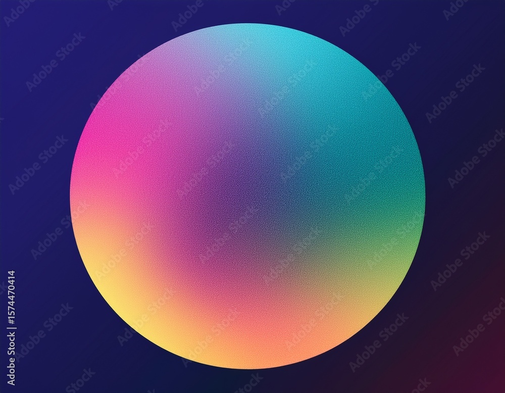 Aufkleber color gradient gradation circle grain noise texture holographic blur abstract background color water