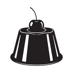 Velvety layers in visual simplicity – Pudding silhouette merged into refined Pudding vector – Pudding illustration

