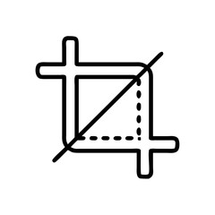 Obraz premium Crop tool icon image photo sign symbol picture design crop vector element image graphic illustration